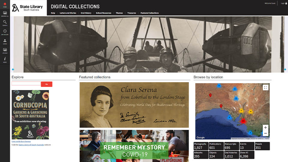 State Library of South Australia Recollect Homepage